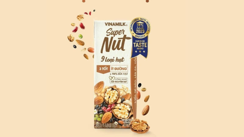 Hương vị của sữa 9 loại hạt Vinamilk Super Nut
