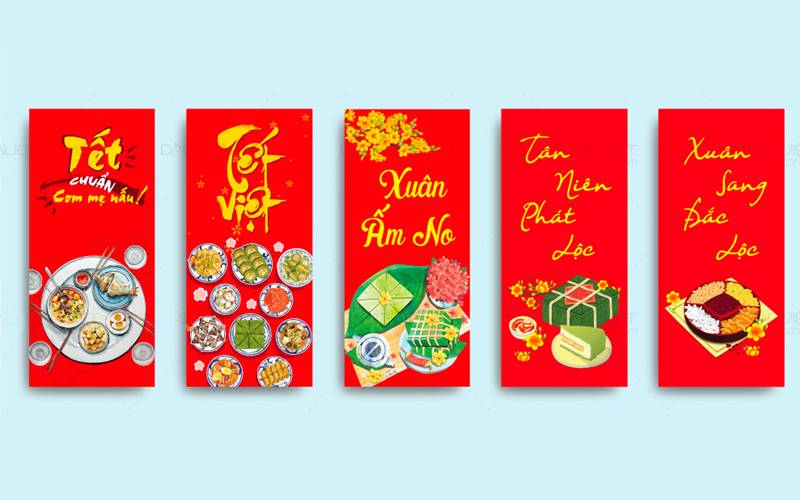 Mẫu bao lì xì vector sáng tạo trẻ trung