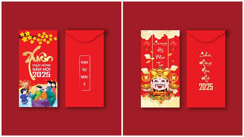 Bao lì xì mang đậm bản sắc văn hóa dân tộc.