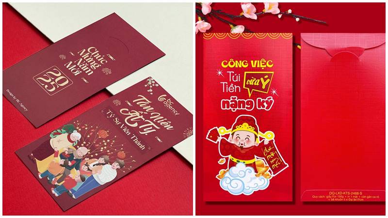 Bao lì xì mới nhất cho năm mới thêm phần nổi bật.