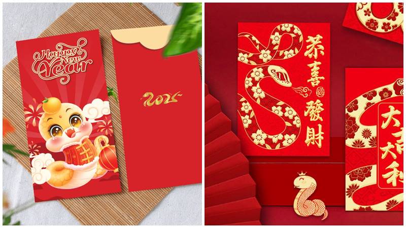 Bao lì xì con rắn – biểu tượng của phú quý.