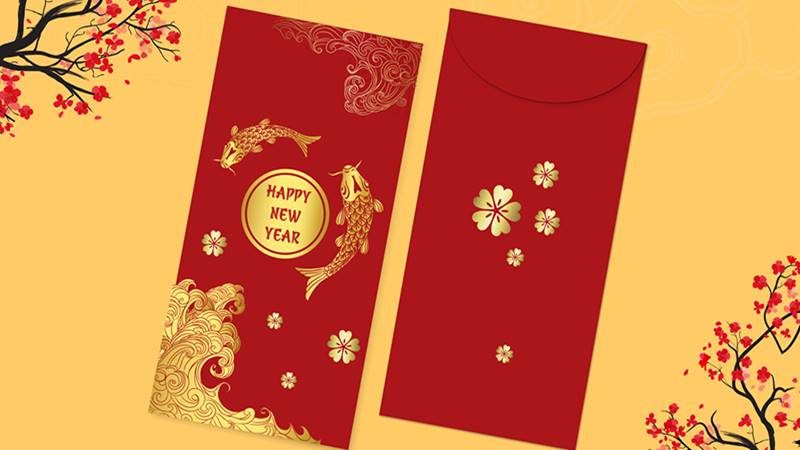 Mẫu bao lì xì phong thủy và biểu tượng tài lộc