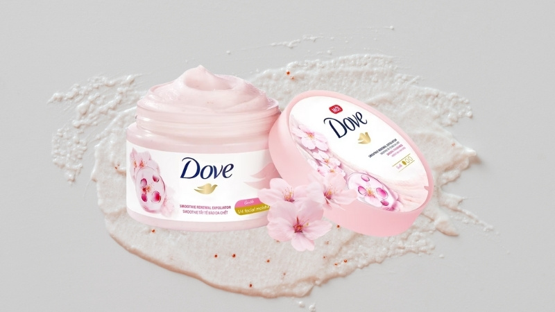 Tẩy tế bào chết Dove hoa anh đào