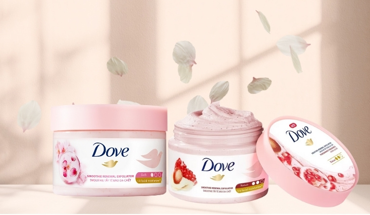 Tẩy tế bào chết Dove có tốt không? Review chi tiết 4 loại phổ biến
