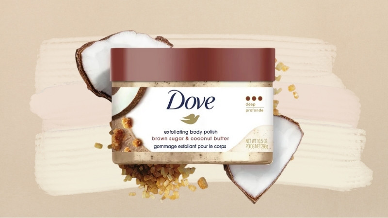 Tẩy tế bào chết Dove đường nâu & hương dừa
