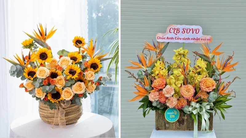 Lẵng hoa sinh nhật cho nam mẫu 3