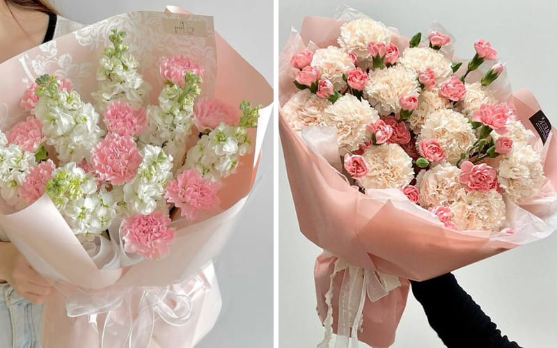 Hoa pastel bó lớn, đẹp mắt