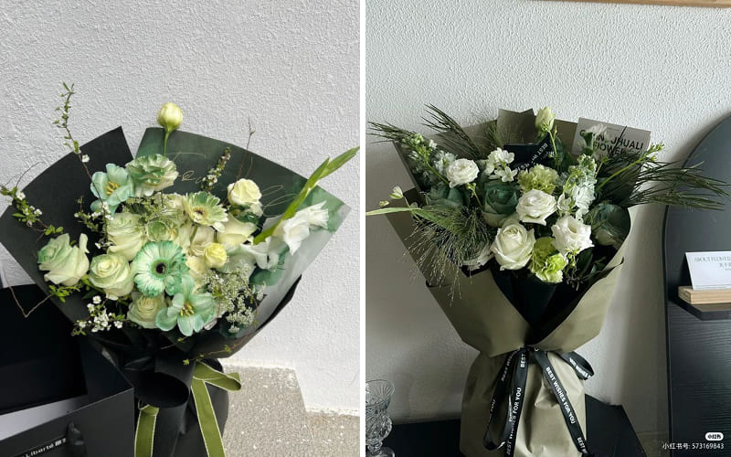 Mẫu hoa xanh phù hợp cho nam giới