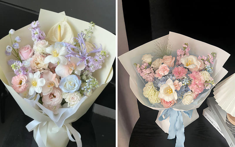 Sắc pastel nhẹ nhàng đang trở thành xu hướng hoa sinh nhật hot nhất 2025