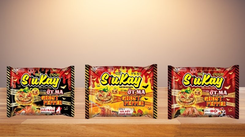 Mì SiuKay phiên bản Halloween có vị hải sản, bò và gà xốt phô mai