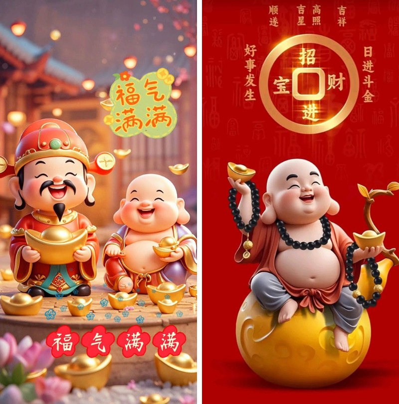 Hình nền điện thoại Thần tài dễ thương Hình nền điện thoại Thần tài dễ thương