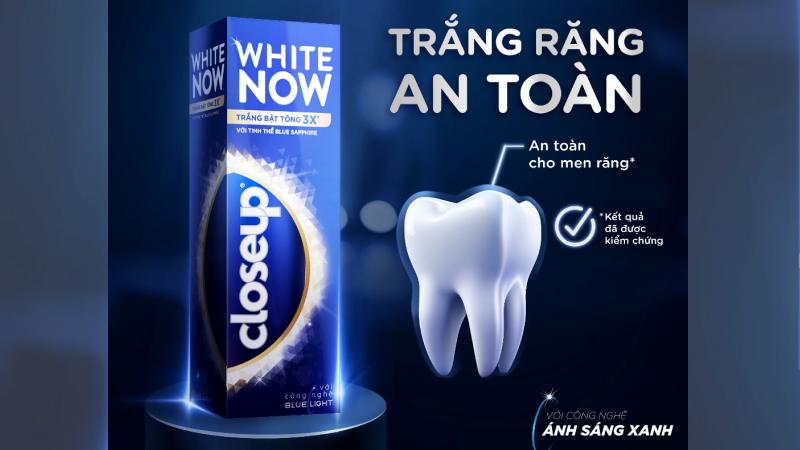 Kem đánh răng Closeup White Now tinh thể Blue Sapphire Kem đánh răng Closeup White Now tinh thể Blue Sapphire