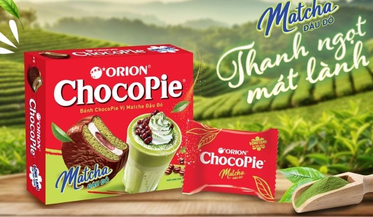 Bí mật đằng sau hương vị độc đáo của bánh Chocopie matcha đậu đỏ