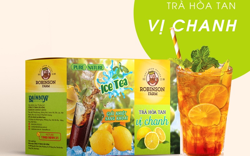 Trà hòa tan Robinson Farm vị chanh