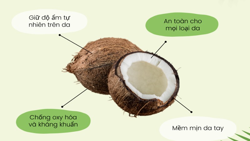 Chiết xuất dầu dừa trong sản phẩm mang đến nhiều hiệu quả cho làn da