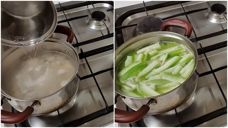 Nấu canh cổ gà với bí đao