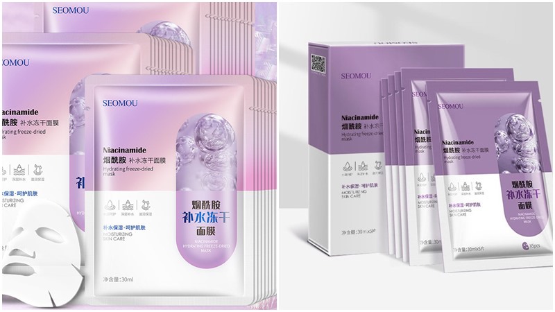 Mặt nạ lụa niacinamide SEOMOU