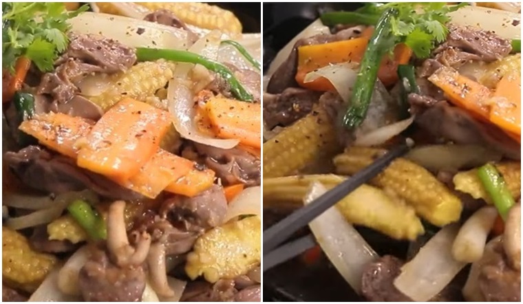 Cách làm tim gà xào bắp non cực ngon miệng