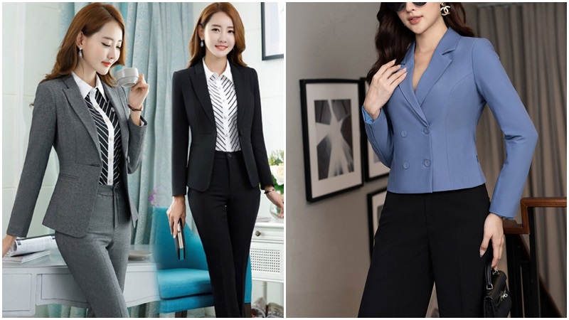 Áo vest lụa và quần tây cạp cao Áo vest lụa và quần tây cạp cao