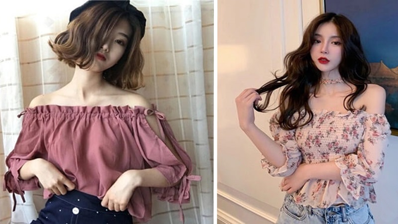 Áo trễ nữa vai quyến rũ