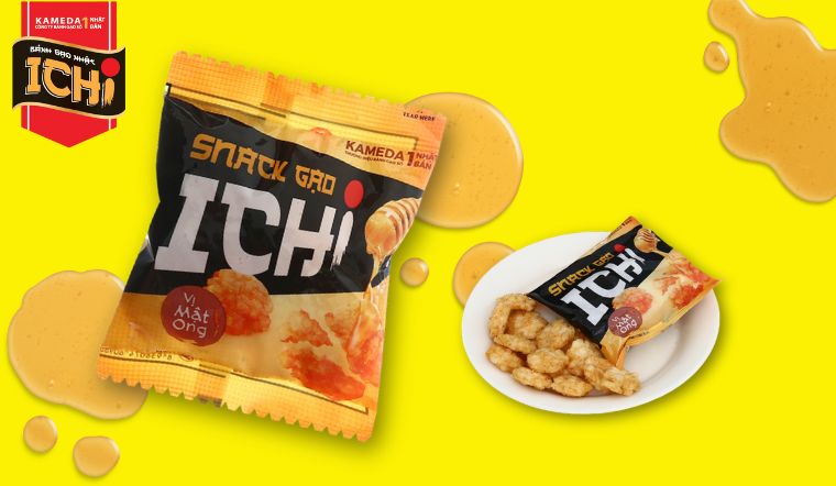 Snack gạo Ichi vị mật ong: Hương vị thơm ngon, giòn tan khó cưỡng