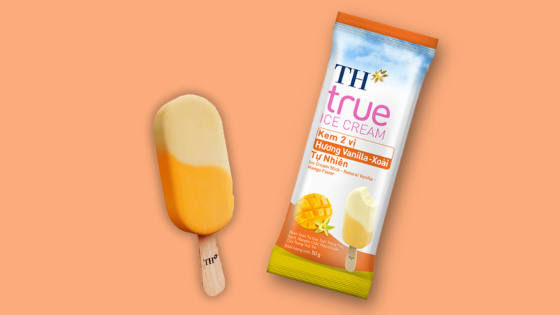 Kem que hương vanilla xoài tự nhiên TH true ICE CREAM