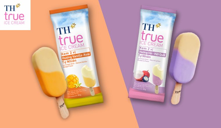 TH true ICE CREAM giới thiệu kem 2 vị trái cây mới