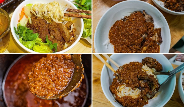Về Bắc Giang, thử ngay món mì màu độc đáo
