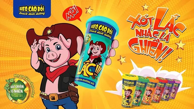 Heo Cao Bồi, một thương hiệu xúc xích nổi tiếng thuộc tập đoàn Masan