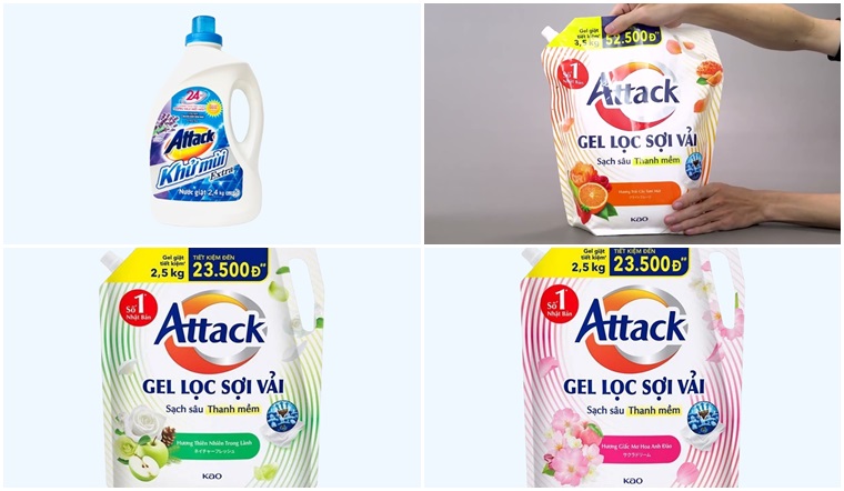 Review các loại nước giặt Attack giúp giặt sạch lại thơm lâu