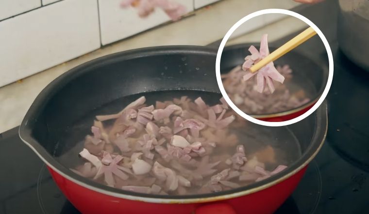Mẹo thái mề gà xòe hình hoa đẹp, đơn giản vô cùng