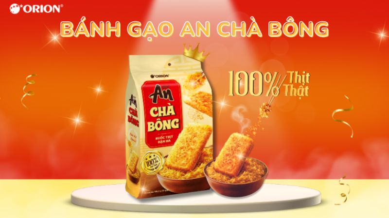 Bánh gạo Orion An chà bông với sự cải tiến mới Bánh gạo Orion An chà bông với sự cải tiến mới