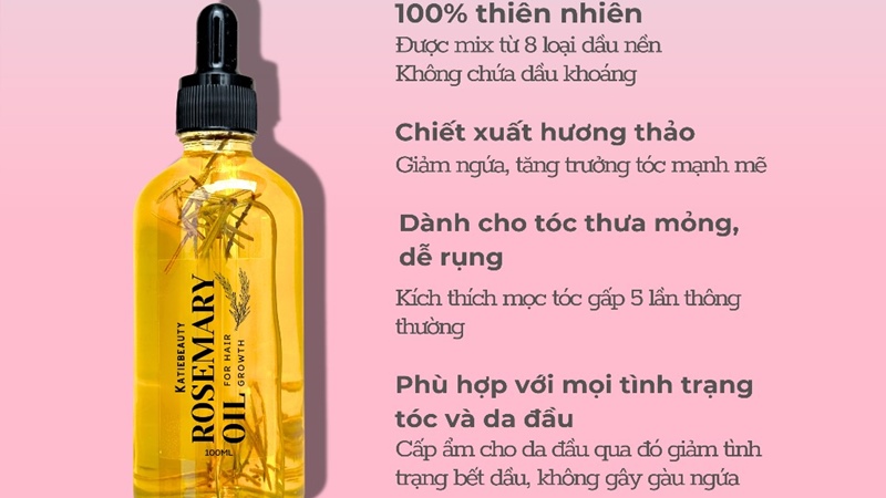 Dầu ủ mọc tóc Rosemary Oil For Hair Growth