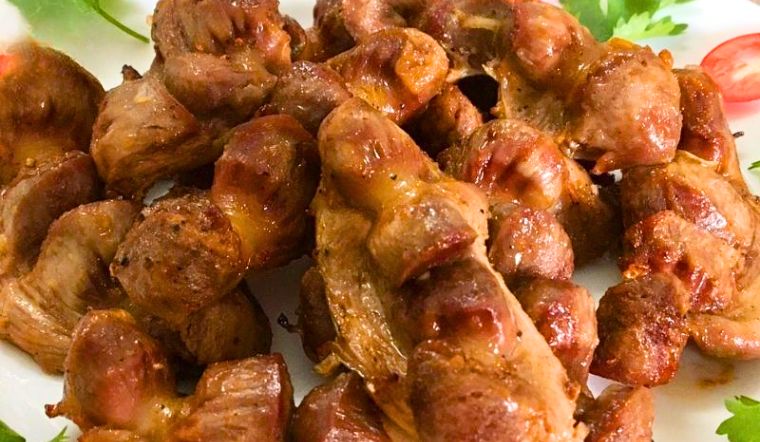 Cách làm mề gà nướng cam bằng nồi chiên không dầu