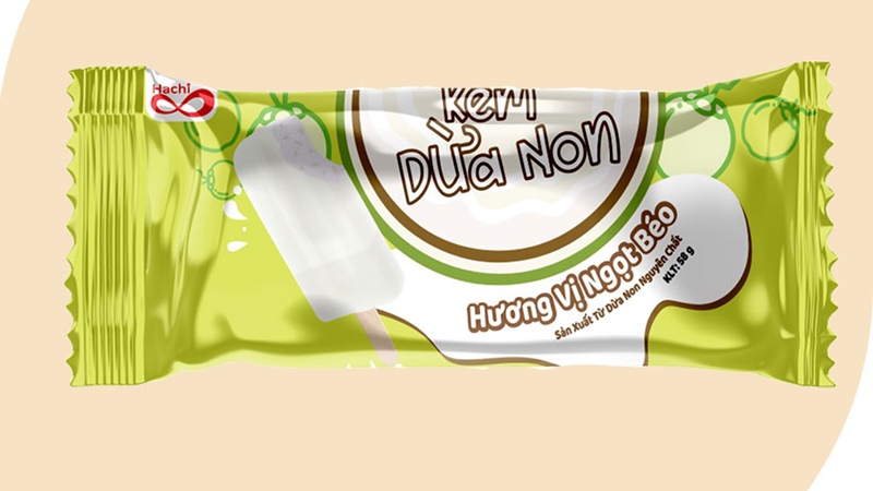 Kem dừa non Hachi 58g