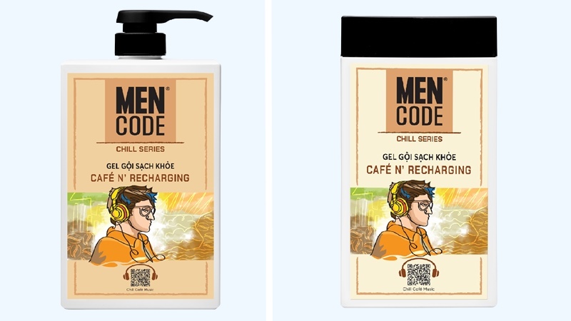 Gel gội đầu sạch khỏe MENCODE Cafe N Recharging hương gỗ