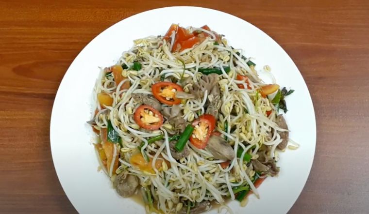 Tự tay làm món mề gà xào giá không bị tanh hôi, ngon miệng tại nhà