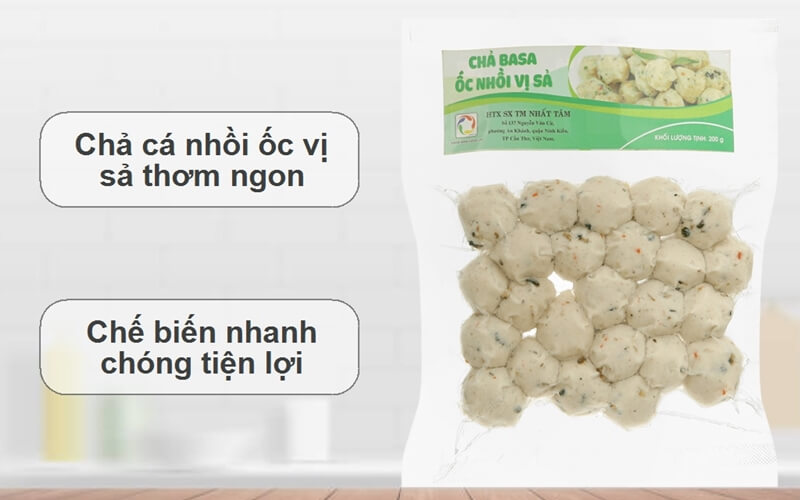 Chả basa ốc nhồi vị sả Nhất Tâm gói 300g