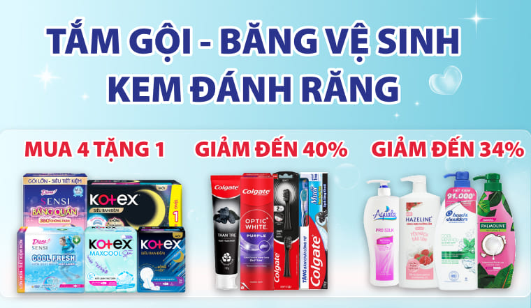 Ưu đãi chăm sóc cá nhân chỉ có tại Bách hóa XANH ONLINE