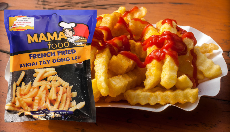 Khoai tây đông lạnh Mama Food được chế biến từ 100% nguyên liệu tươi ngon 