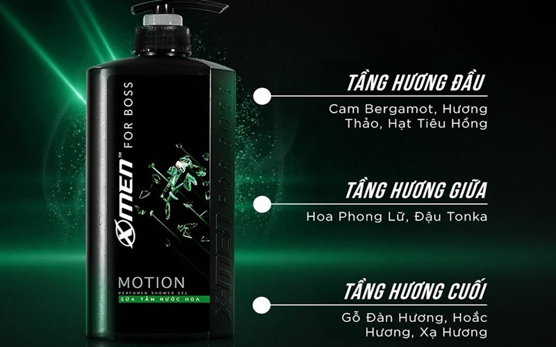 Sữa tắm nước hoa X-Men For Boss Motion Sữa tắm nước hoa X-Men For Boss Motion