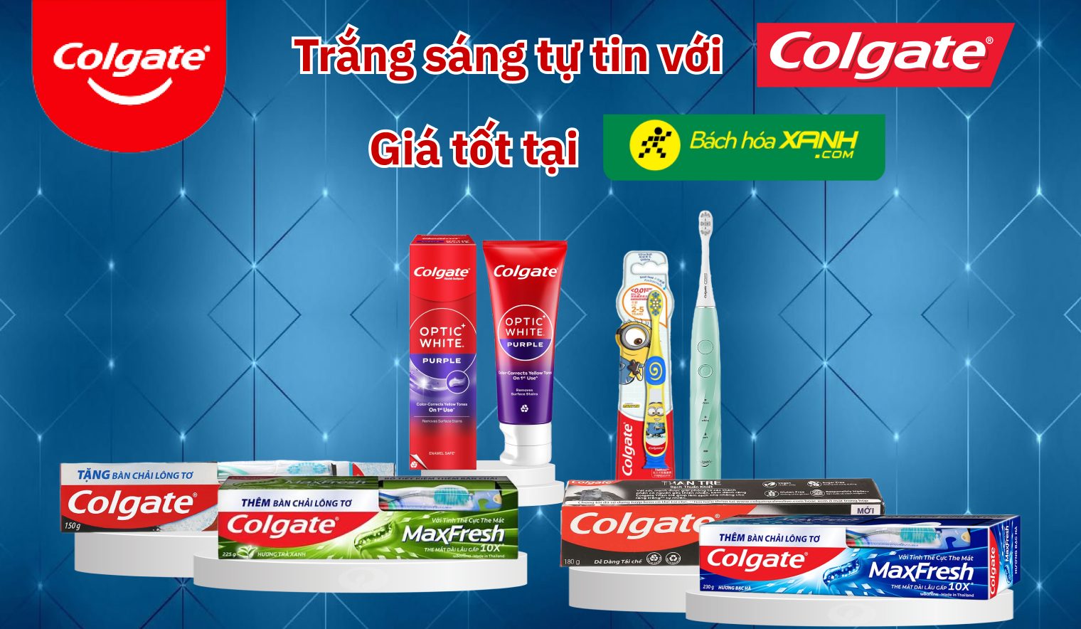 Trắng sáng tự tin với Colgate, giá tốt tại Bách hóa XANH