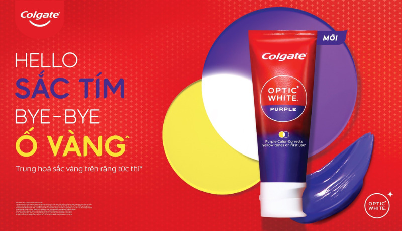 Kem đánh răng Colgate Optic White Purple Kem đánh răng Colgate Optic White Purple