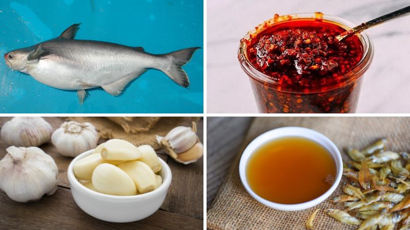 Nguyên liệu làm món cá tra nướng sa tế Nguyên liệu làm món cá tra nướng sa tế