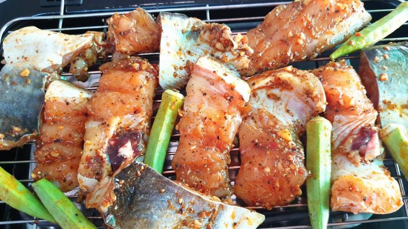Nướng cá tra Nướng cá tra