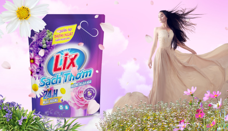 Nước giặt Lix sạch thơm ngàn hoa