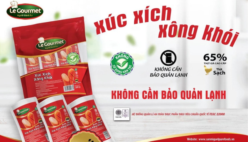 Xúc xích xông khói Le Gourmet không cần bảo quản lạnh