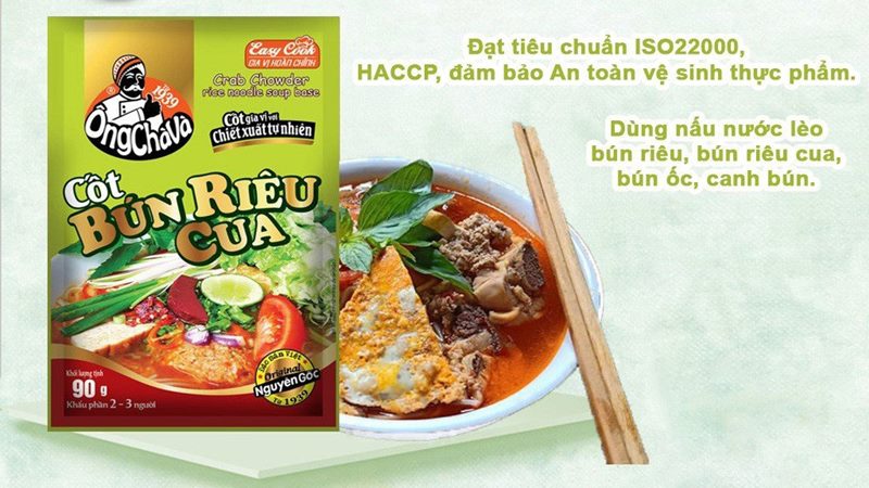 Cốt bún riêu cua Ông Chà Và gói 90g