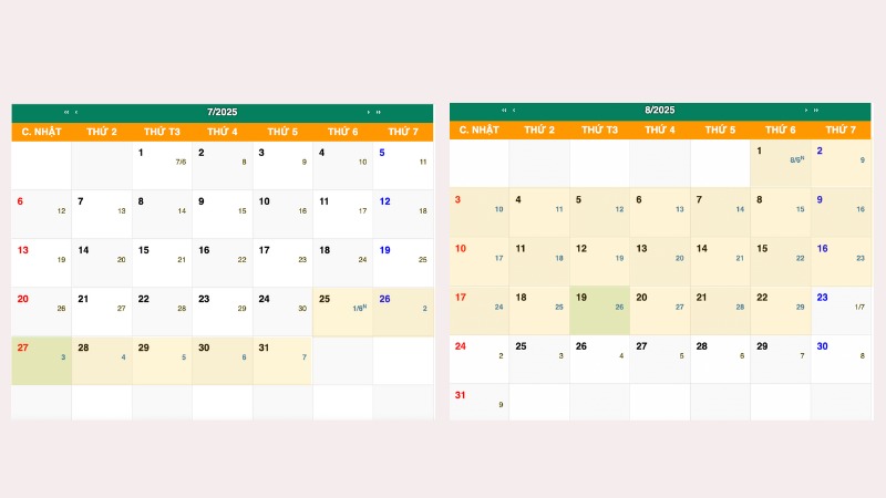 Năm 2025 là một năm nhuận Âm lịch và sẽ nhuận vào tháng 6