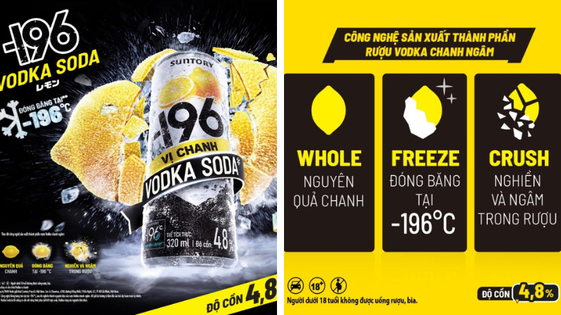 Đồ uống có cồn -196 Vodka Soda vị chanh